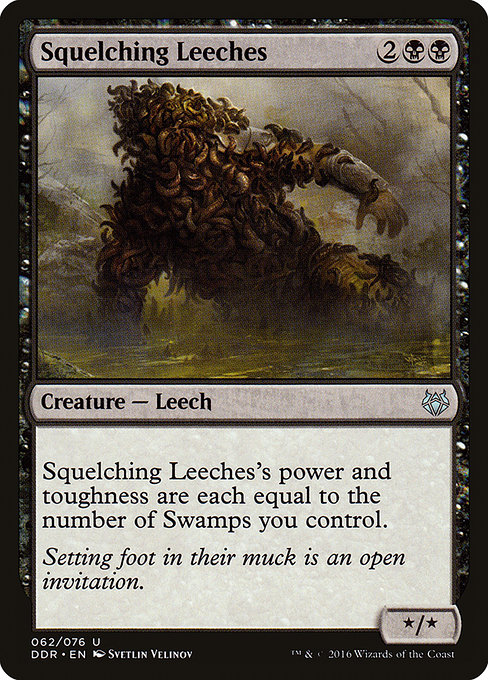Squelching Leeches highlighted card art