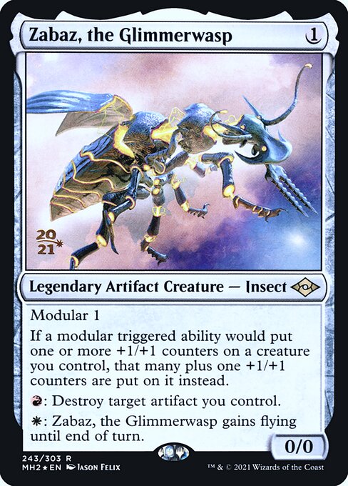 Zabaz, the Glimmerwasp from Modern Horizons 2 Promos