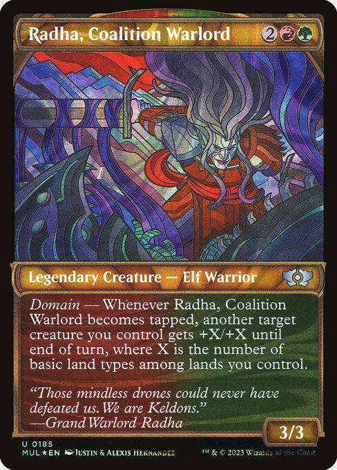Radha, Coalition Warlord highlighted card art