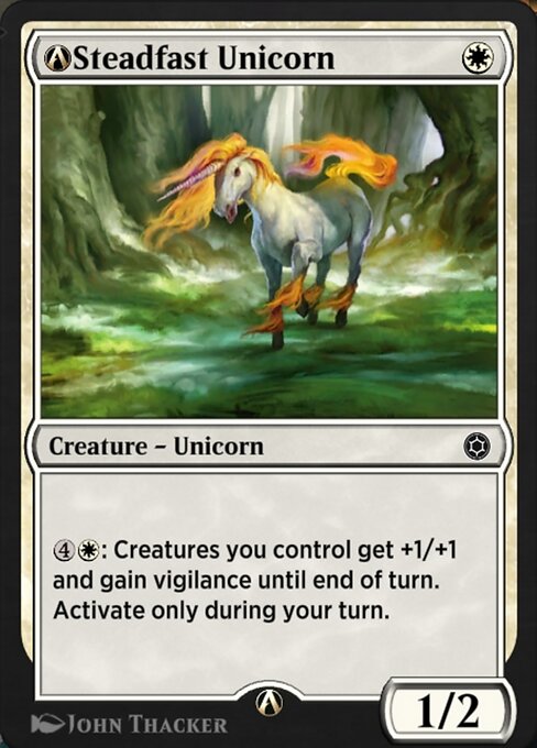 A-Steadfast Unicorn highlighted card art