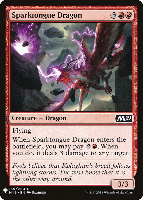 Sparktongue Dragon from The List