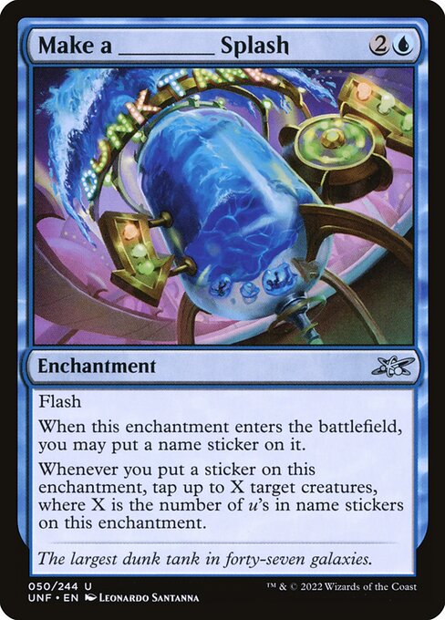 Make a _____ Splash highlighted card art