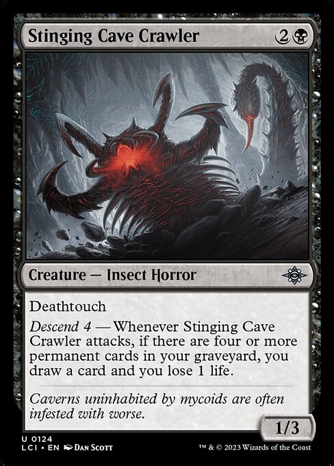 Stinging Cave Crawler highlighted card art