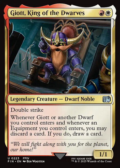 Giott, King of the Dwarves highlighted card art