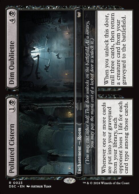 Polluted Cistern // Dim Oubliette highlighted card art