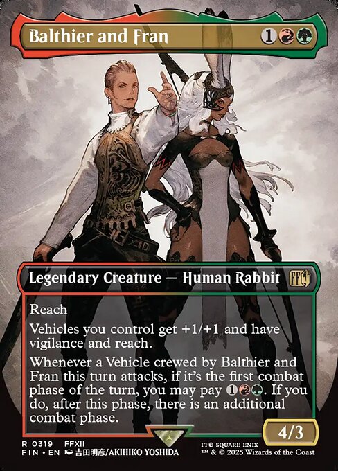 Balthier and Fran highlighted card art