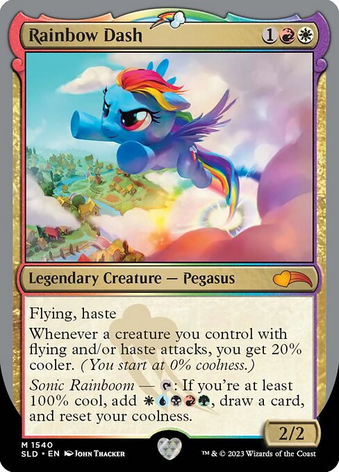 Rainbow Dash highlighted card art