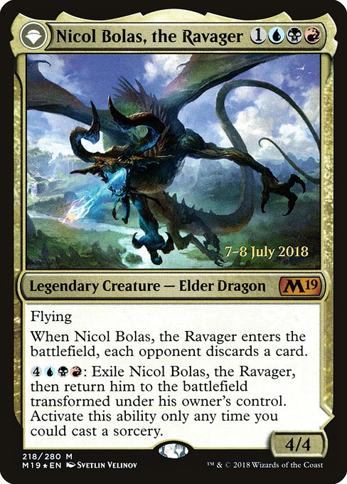 Nicol Bolas, the Ravager // Nicol Bolas, the Arisen from Core Set 2019 Promos