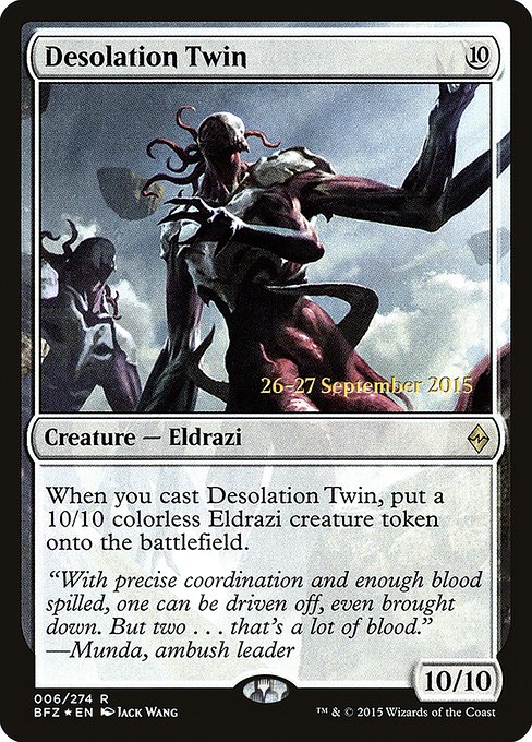 Desolation Twin from Battle for Zendikar Promos