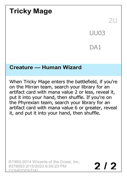 Tricky Mage highlighted card art
