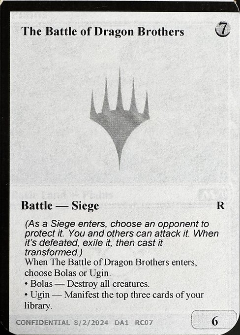 The Battle of Dragon Brothers // Fate Reforged highlighted card art