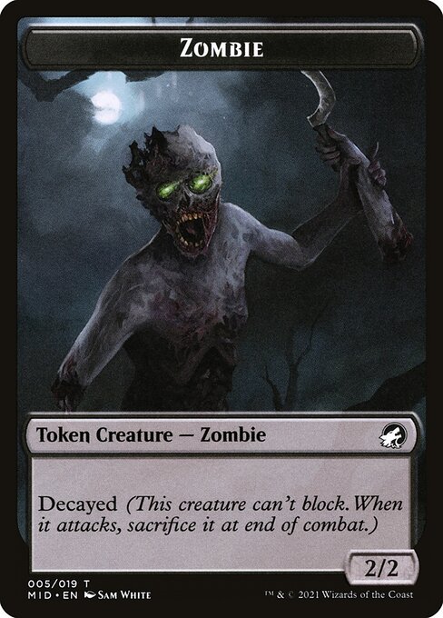 Zombie from Innistrad: Midnight Hunt Tokens