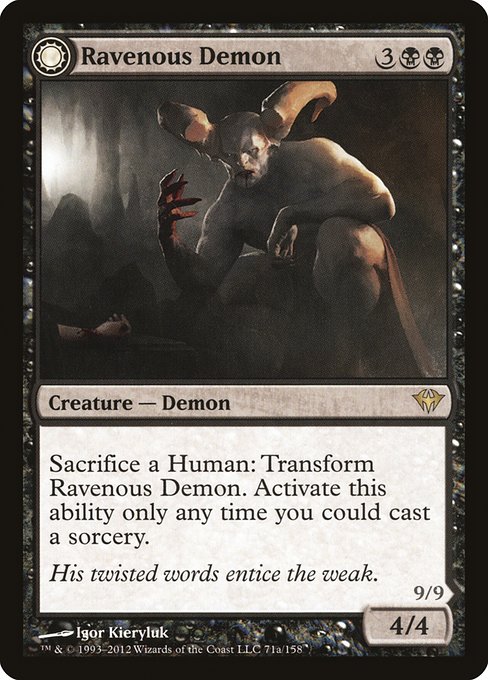 Ravenous Demon // Archdemon of Greed from Dark Ascension