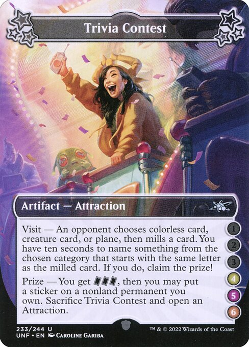 Trivia Contest highlighted card art