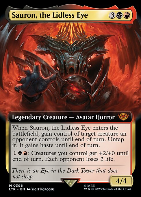 Sauron, the Lidless Eye highlighted card art