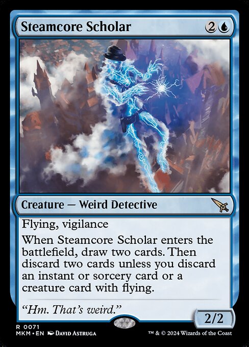 Steamcore Scholar highlighted card art