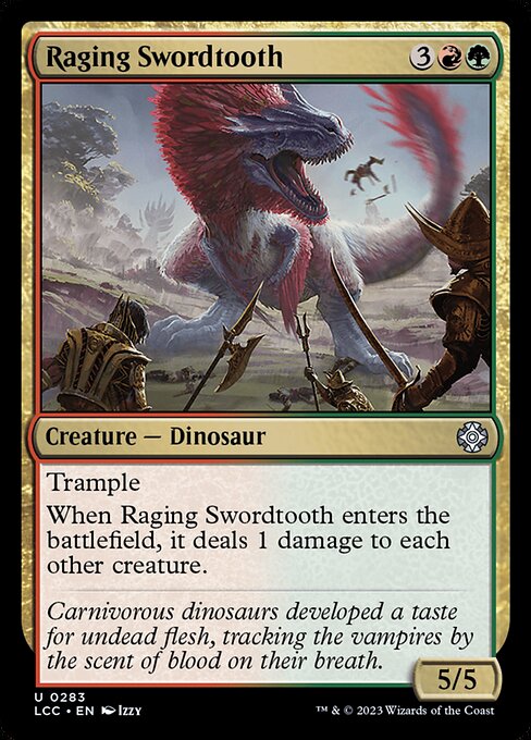 Raging Swordtooth highlighted card art