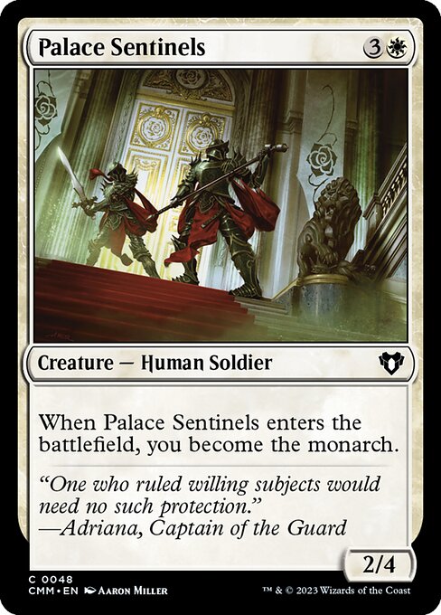 Palace Sentinels highlighted card art