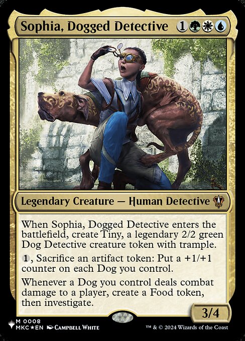 Sophia, Dogged Detective highlighted card art