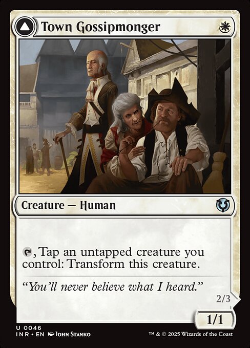 Town Gossipmonger // Incited Rabble from Innistrad Remastered