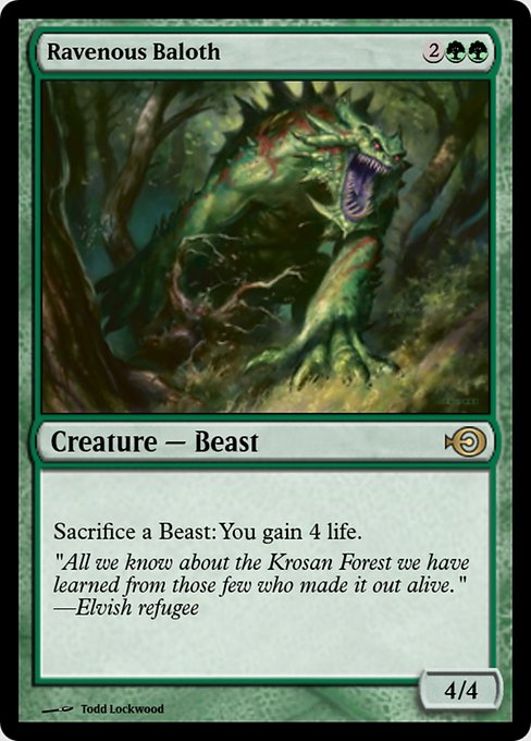 Ravenous Baloth from Magic Online Promos