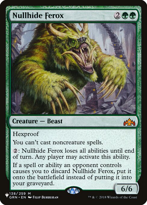 Nullhide Ferox highlighted card art