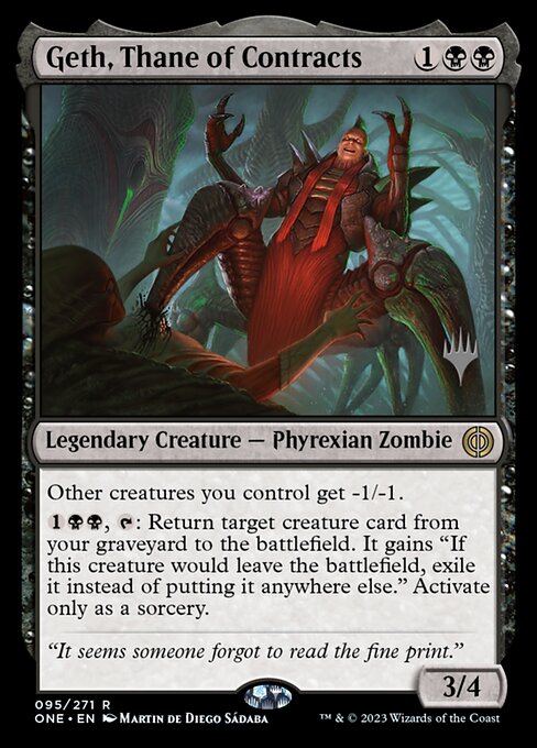 Geth, Thane of Contracts from Phyrexia: All Will Be One Promos