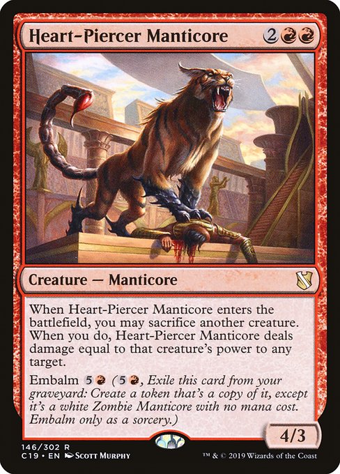 Heart-Piercer Manticore from Commander 2019