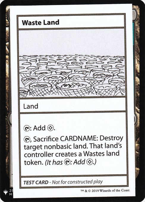 Waste Land from Mystery Booster Playtest Cards 2019
