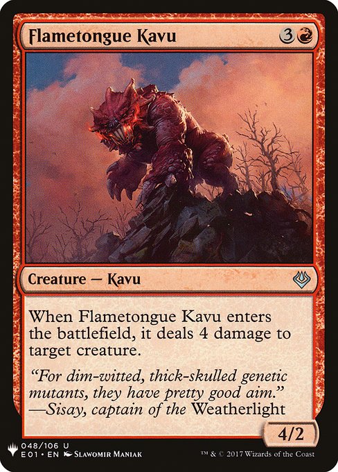 Flametongue Kavu from The List