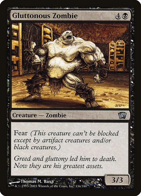 Gluttonous Zombie from Eighth Edition