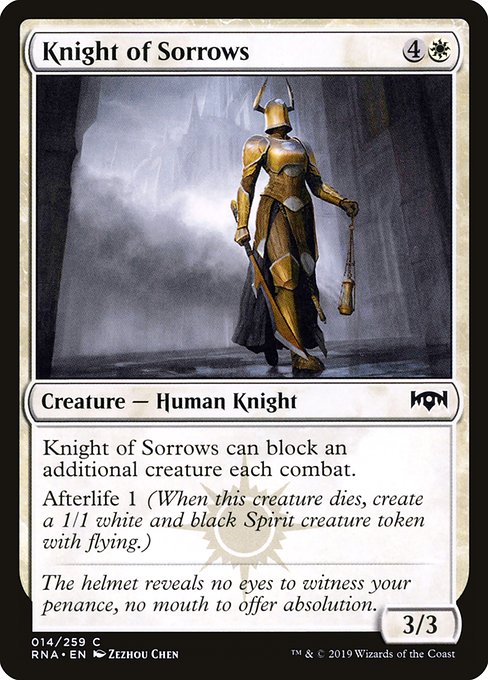 Knight of Sorrows from Ravnica Allegiance