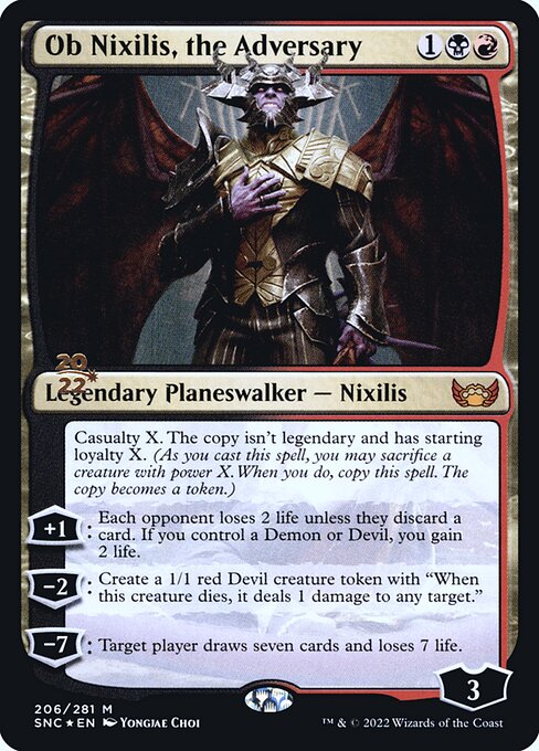 Ob Nixilis, the Adversary from Streets of New Capenna Promos