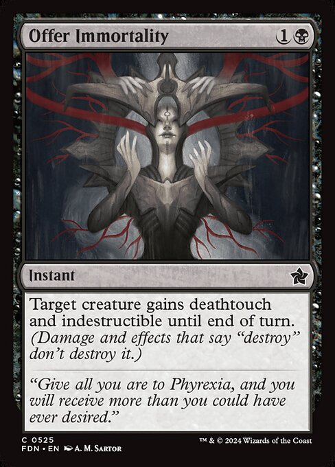 Offer Immortality highlighted card art
