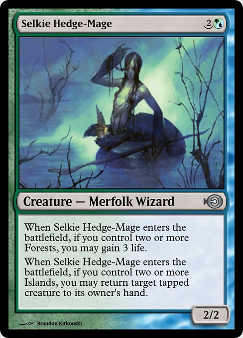 Selkie Hedge-Mage highlighted card art