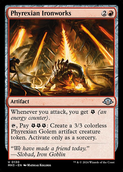 Phyrexian Ironworks highlighted card art