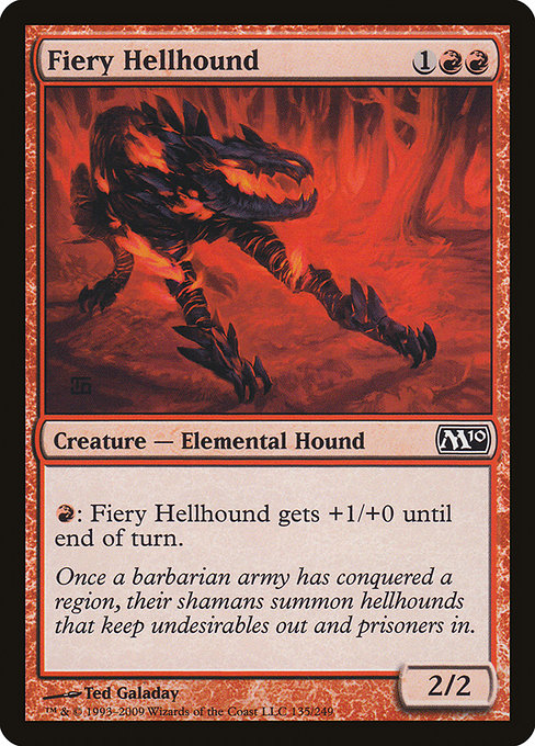 Fiery Hellhound from Magic 2010