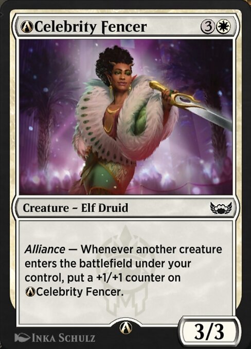 A-Celebrity Fencer highlighted card art