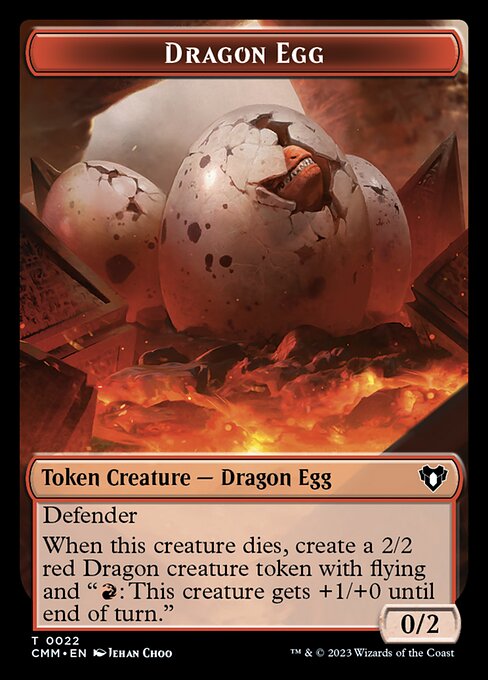 Dragon Egg from Commander Masters Tokens