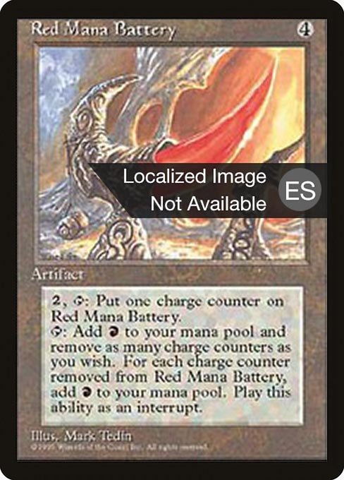 Red Mana Battery from Fourth Edition Foreign Black Border
