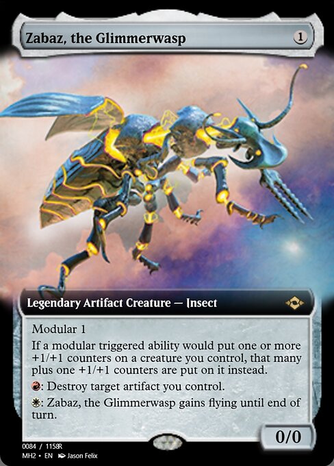 Zabaz, the Glimmerwasp highlighted card art