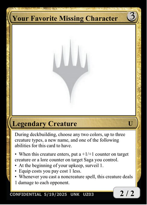 Your Favorite Missing Character highlighted card art