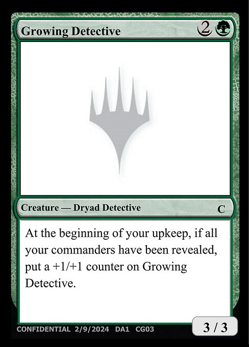 Growing Detective highlighted card art