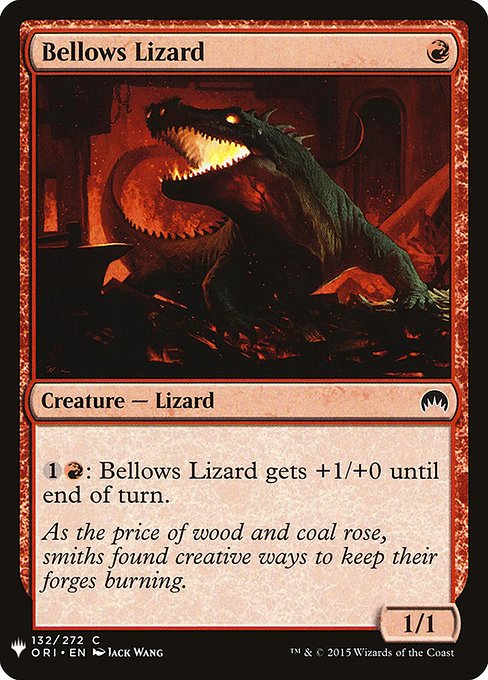 Bellows Lizard highlighted card art