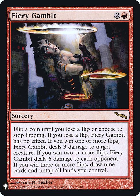 Fiery Gambit highlighted card art