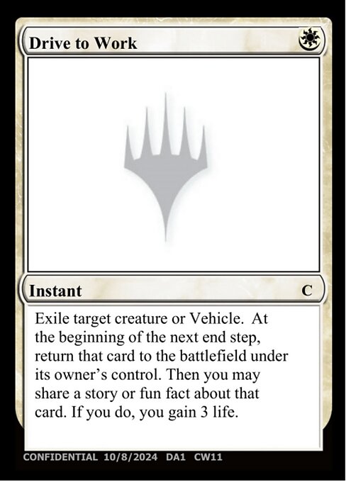 Drive to Work highlighted card art