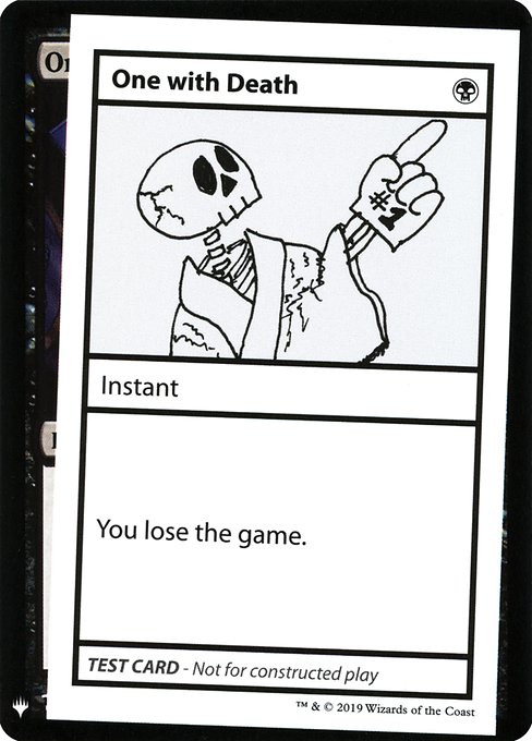 One with Death from Mystery Booster Playtest Cards 2019