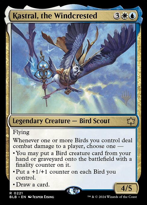 Kastral, the Windcrested from Bloomburrow Promos