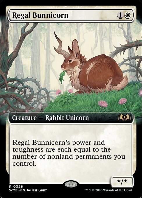 Regal Bunnicorn from Wilds of Eldraine