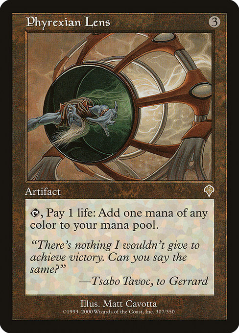 Phyrexian Lens highlighted card art